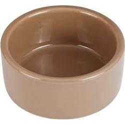 Kaytee Stoneware Ceramic Pet  Bowl, Brown, 5-Inch