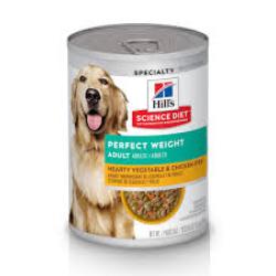 Hill's Science Diet Adult Perfect Weight Management Hearty Vegetables & Salmon Stew Wet Dog Food, 12