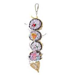 A & E Cages Happy Beaks Cali Roll Sushi Stack Hanging Bird Toy 1ea/One Size