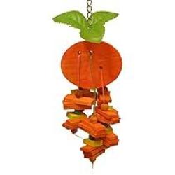 A & E Cages Happy Beaks Orange Bird Toy
