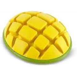 Bark Super Chewer Go Mango Fruit Yellow Green Rubber Dog Toy