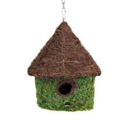Galapagos Bungalow Woven Birdhouse Fresh Green, 11Inx15 in