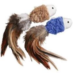 KONG Natural Crinkle Fish Catnip Toy Assorted, 2pk