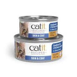 Catit Recipes Wet Food Skin & Coat Seafood and Chicken 3 oz