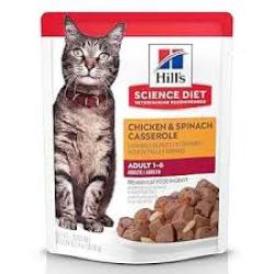 ADULT FELINE Chicken & Spinach Casserole Chunks & Gravy