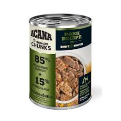 ACANA Premium Chunks in Bone Broth Grain-free Wet Dog Food Pork Recipe 12.8oz Can