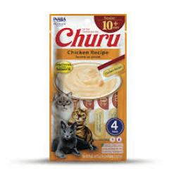 Inaba Churu Grain-Free Chicken Puree Lickable Cat Treat, 0.5-oz tube, pack of 4