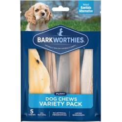 Barkworthies Puppy Dog Chews Variety Pack 3 oz
