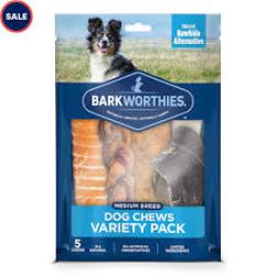Barkworthies Small Medium Dog Chews Variety Pack 18.6 oz