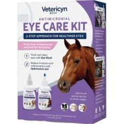Veterincy Antimicrobial Eye Care Kit 2-Step Approach With Eye Wash and Ophthalmic 3oz