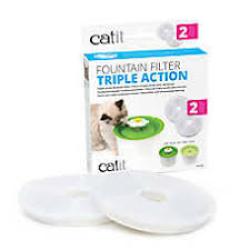 Catit Triple Action Pet Fountain Filter, 2 pack