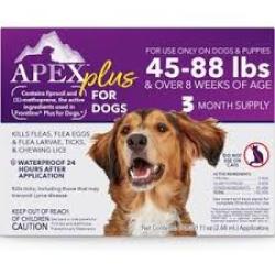 Apex Plus Topical F&T Treatment for Dogs 3ct 45-88lbs