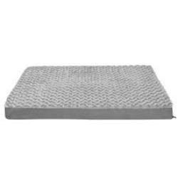 Fur Haven Pet Products Ultra Plush Deluxe Orthopedic Pet Cushion Gray, 1ea/LG
