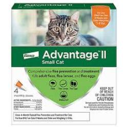 Elanco Advantage II Topical Flea Treatment & Prevention for Cats 4-Month Supply, 1ea/SM Cats (5-9 L