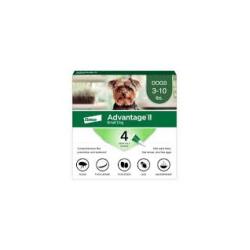 Elanco Advantage II Topical Flea Treatment & Prevention for Dogs 4-Month Supply, 1ea/SM Dogs (3-10 L