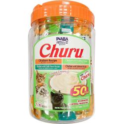 Inaba Churu Chicken & Seafood Variety Pack Cat Treats 0.5 oz 50 ct