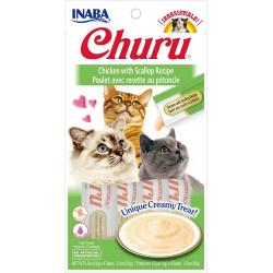 Inaba Churu Chicken with Scallop Cat Treat 4 Tubes / 2oz