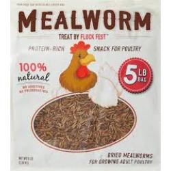 Flock Fest Dried Mealworms 5lbs
