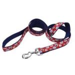 Ribbon Red with Paws Leash