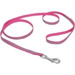 1" Ribbon Leash Pink stripes  4ft'