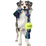 Mammoth Pet Products 3 Knot Tug Dog toy w/4in Tennis Ball