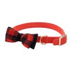 Coastal Accent Retro Red With Plaid Bow