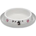 Moderna Products Trendy Dinner Cats In Love Cat Bowl Grey & White