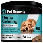 PetHonesty Hemp Calming Max-Strength Duck Flavored Calming & Anxiety Melatonin Chews Supplement for