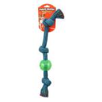 Mammoth Pet Products Braidys Tug With Tpr Ball Dog Toy Assorted 11 In, Small
