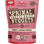 Primal Turkey & Sardine Formula Nuggets Grain-Free Raw Freeze-Dried Dog Food 14 oz
