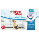 Four Paws Wee-Wee Super Absorbent Disposable Dog Diaper Liner Pads, 10 Count