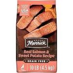 Merrick Premium Grain Free Dry Adult Dog Food, Wholesome And Natural Kibble With Real Salmon And Swe