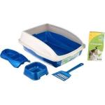 Van Ness Plastics Cat Starter Framed Litter Pan Kit White|Blue, 1ea/One Size