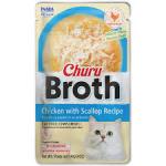 Inaba Churu Broth Chicken with Scallop Recipe Lickable Cat Treats, 1.4-oz pouch