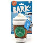 BARK Cup of Bark Roast Squeaky Plush Dog Toy, White, Medium
