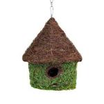 Galapagos Bungalow Woven Birdhouse Fresh Green, 11Inx15 in