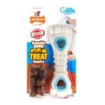 Nylabone Puppy Power Chew Souper Bone & Pop-In Puppy Treat Toy Combo Chicken, 1ea/Medium up to 35#