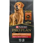 Purina Pro Plan Complete Essentials Shredded Blend Beef and Rice Dog Food Dry Formula with Probiotic