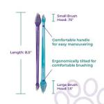 Paw Brothers Dual-End Tooth brush  Blue/Purple 1ct