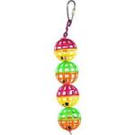 A & E Cages Happy Beaks Jingle Lattice Balls Toy 1ea/1.5In X 1.5I