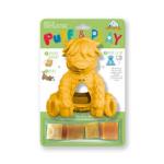 Yeti Dog Chew Puff and Play Interactive Dog Toys Yellow Yak