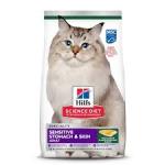 Hill's Science Diet Sensitive Stomach & Sensitive Skin Pollock Meal & Barley Recipe Adult Dry Cat Fo