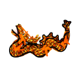 Tuffy Dragon Durable Dog Toy Orange