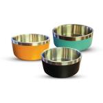 QT Dog Stainless Steel Double Wall Bowl  Aqua MD