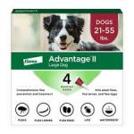 Elanco Advantage II Topical Flea Treatment & Prevention for Dogs 4-Month Supply, 1ea/LG Dogs (21-55L