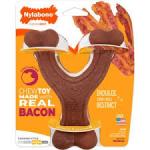 Nylabone Strong Chew Wishbone Dog Chew Toy Made with Real Bacon, 1ea/SMall (1 ct)