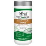 Vet's Best Flea and Tick Wipes for Dogs & Cats 1ea/6 In X 8 in, 50 ct