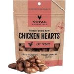 Vital Essentials Freeze Dried Raw Chicken Hearts Cat Treats  0.8 oz Bag