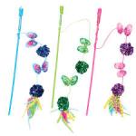 Spot Butterfly & Mylar Wand Cat Toy Assorted, 1ea/One Size