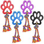 Multipet Tug-A-Paw with Rope Dog Toy Assorted, 1ea/14 in